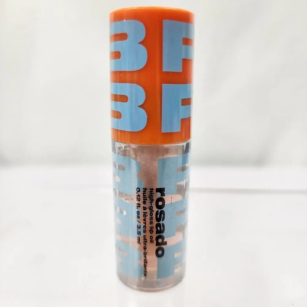 Beauty For Certain BFC Rosado High Gloss Lip Oil .12 oz FS Sealed Gold Shimmer